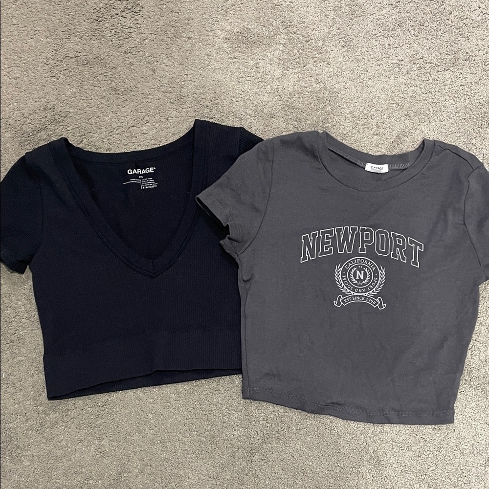 Set of 2 Garage Crop Tops